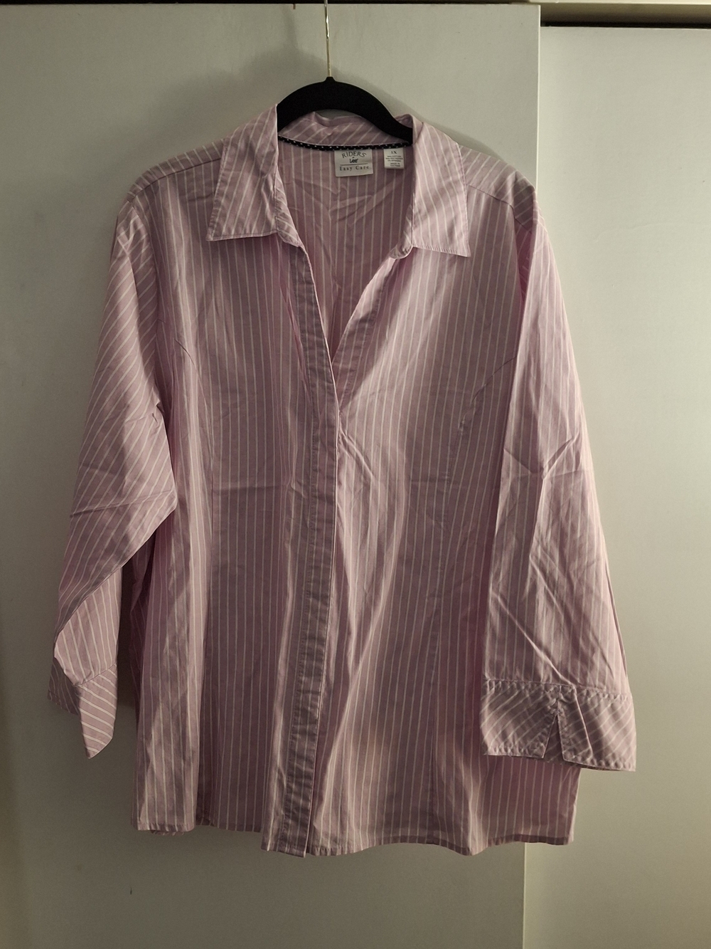 Riders By Ler Women's Pink Stripe Button-Up Shirt